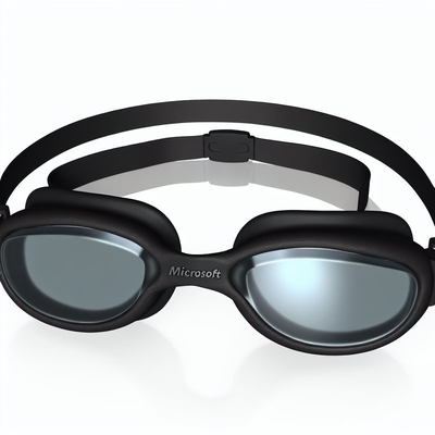 Black Anti Fog Swimming Goggles with Silicone Gasket